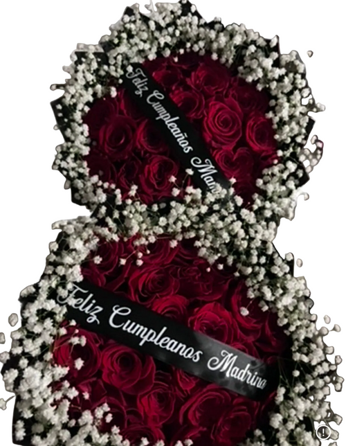 25 stem bouquet with baby breath rim